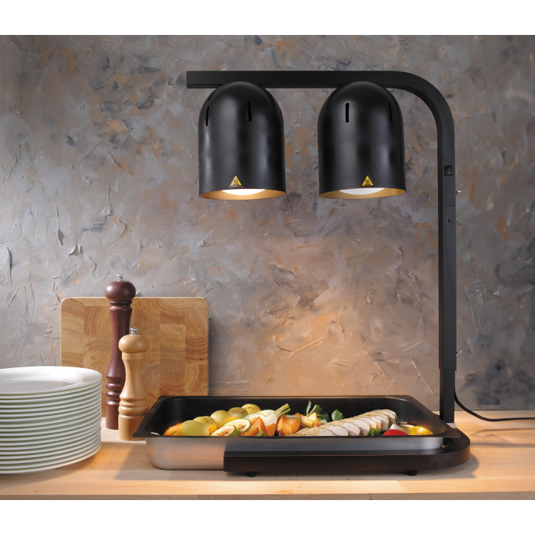 Лампа для підігріву страв -чорна- 230V / 500W - 453x360x(H)790 мм 273913 Hendi