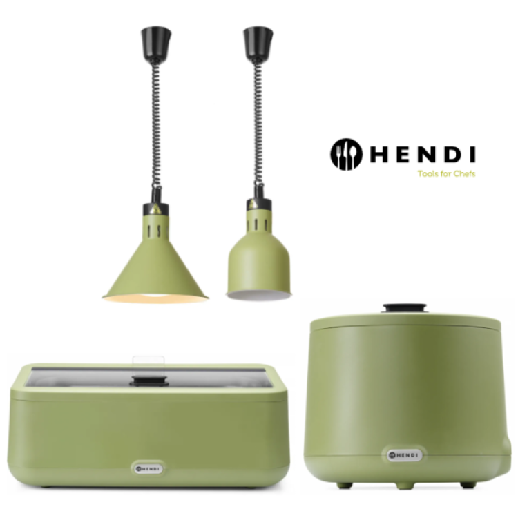 Конічна лампа для підігріву страв із регульованою висотою (зелена) 273920 Hendi, ⌀275 x (В) 250 мм