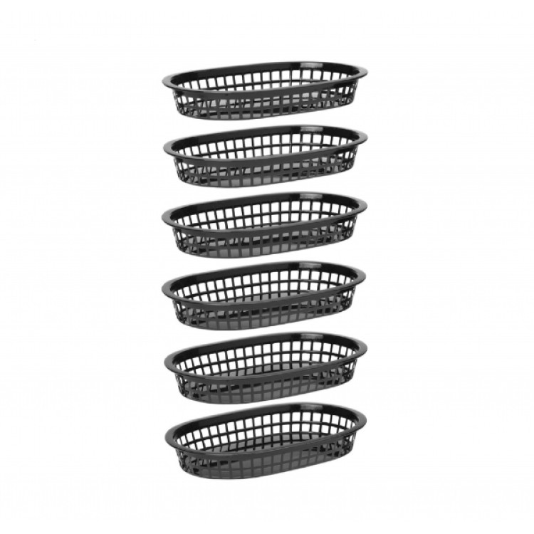 Кошик для хліба овальний Hendi чорний 6 pcs 275x175x(H)38 мм 426890