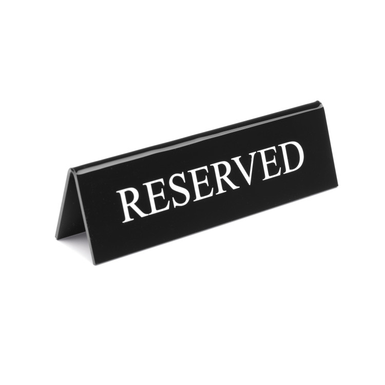 Настільна інформаційна табличка ''Reserved'' 130х30х(В)38 мм 663462 Hendi