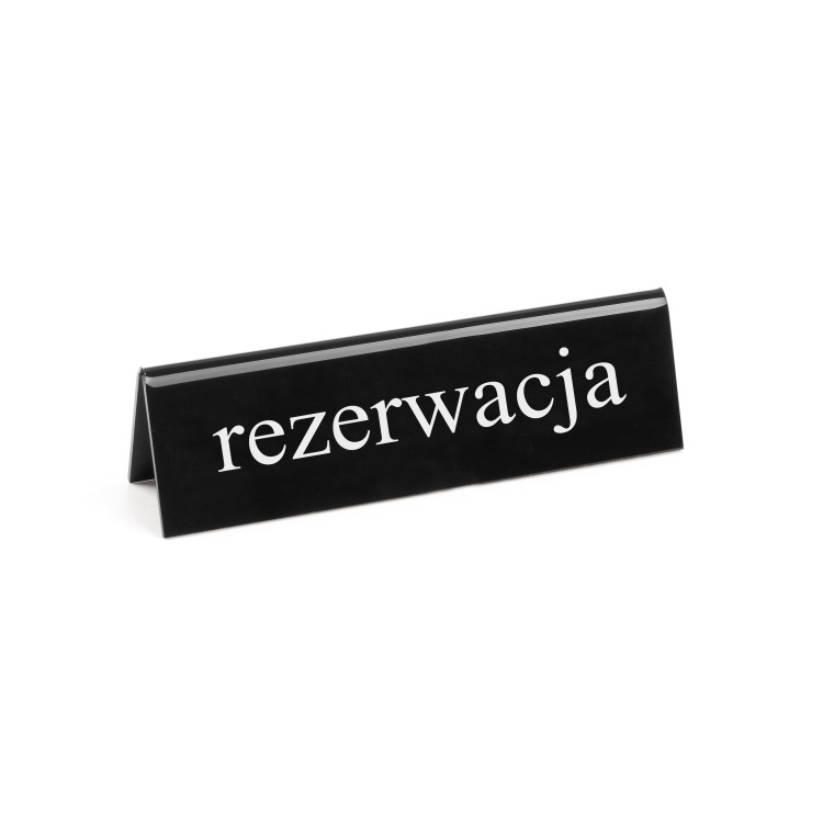Настільна інформаційна табличка Rezerwacja 130x35x(H)40 мм 663523 Hendi