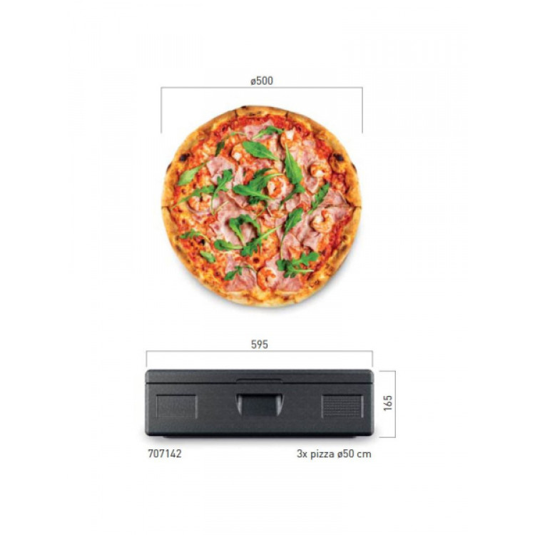 Термоконтейнер для піци Kitchen Line 33 л 595x595x(H)165 мм 707142 Hendi