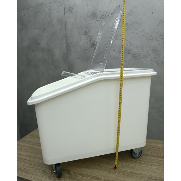 Візок для сипучих продуктів GastroPlast PP 62 л білий GIB--0003