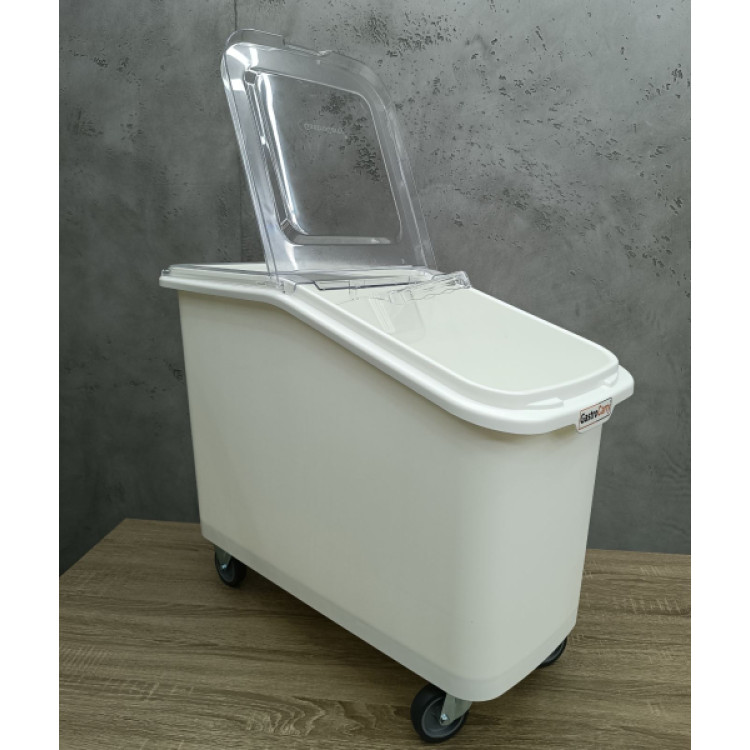 Візок для сипучих продуктів GastroPlast PP 62 л білий GIB--0003