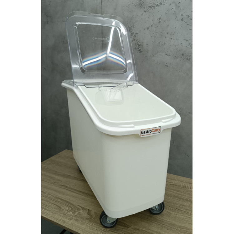 Візок для сипучих продуктів GastroPlast PP 62 л білий GIB--0003