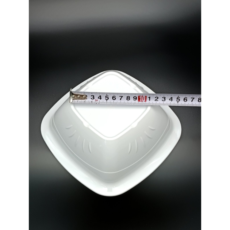 Тарілка квадратної форми з полікарбонату 19,5 см, біла GP--00SK22W Gastro Plast PC Білий
