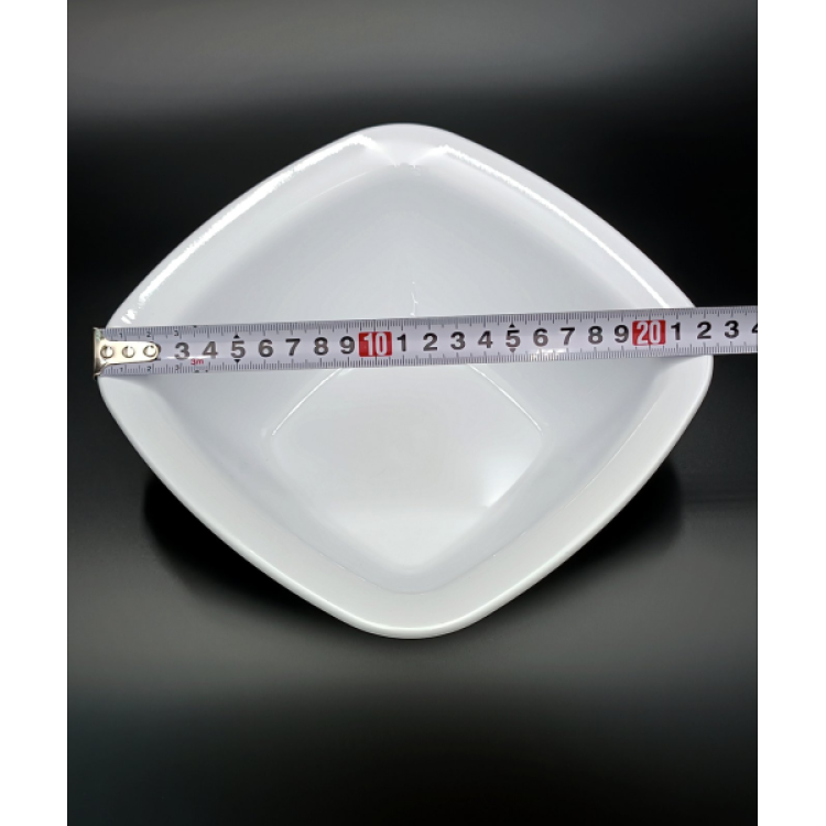 Тарілка квадратної форми з полікарбонату 19,5 см, біла GP--00SK22W Gastro Plast PC Білий