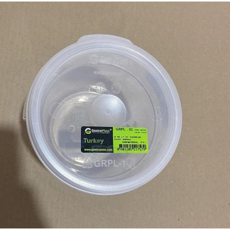 Кришка для круглого контейнера із полікарбонату 0,95 л GRPL--001 Gastro Plast PC Прозорий