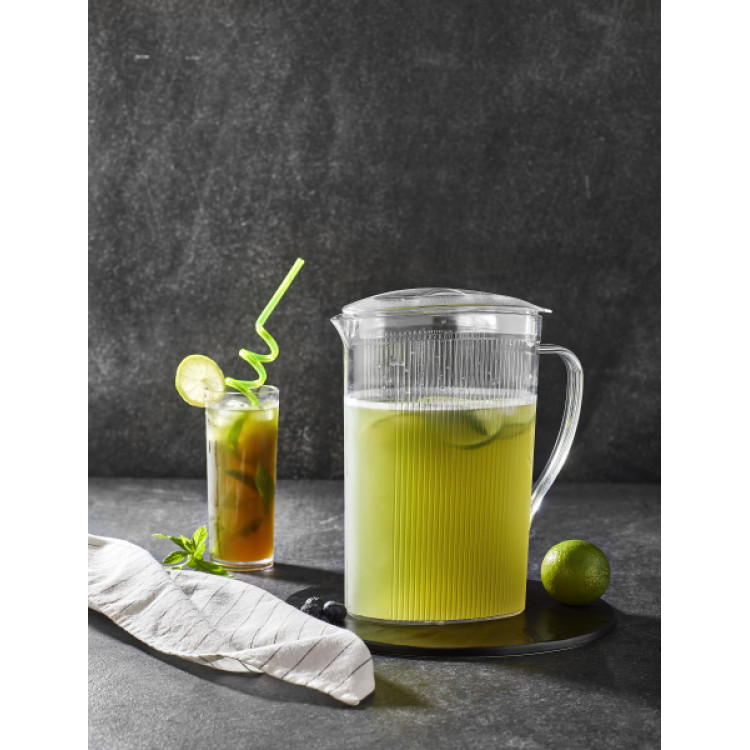 Графін з полікарбонату, 2,2 л (ребристий) GSRH--0002 Gastro Plast PC Прозорий