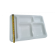 Піднос для їжі, 5 секцій, 379х298 мм GSS--0001 Gastro Plast PC Білий