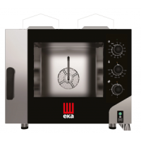 Піч газова конвекційно-парова Millennial Smart Bakery, 4x 600x400mm - електромеханічне управління, Tecnoeka, 230V/300W, 9,3kW, 850x1041x(H)801mm MKF464GS Hendi Podwójne szkło szyby;Stal nierdzewna