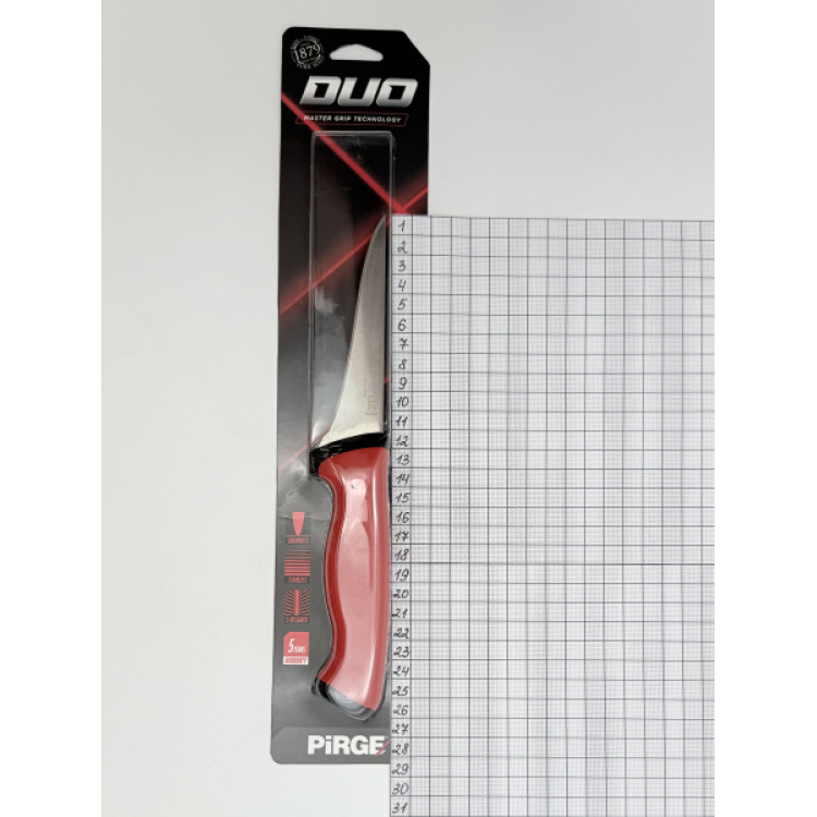 Ніж обваловувальний DUO, 125мм, червоний PRG34107-02 Pirge Червоний