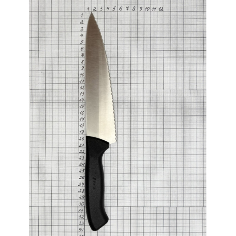 Ніж кухарський, зубчастий ECCO, 210мм, чорний PRG38261-01 Pirge Чорний