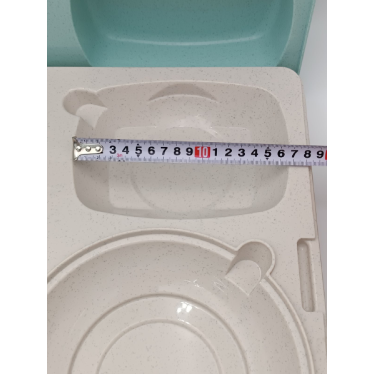 Термопіднос на 5 відділень, 540 x 380 x 120 mm TT--005N Gastro Plast PE Зелено-кремовий