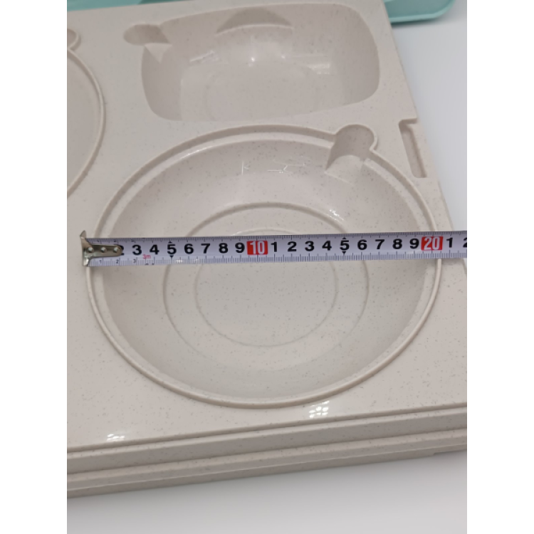 Термопіднос на 5 відділень, 540 x 380 x 120 mm TT--005N Gastro Plast PE Зелено-кремовий