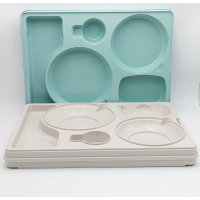 Термопіднос на 5 відділень, 540 x 380 x 120 mm TT--005N Gastro Plast PE Зелено-кремовий
