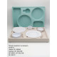 Термопіднос на 5 відділень з замком, 540 x 380 x 120 mm TT--005NL Gastro Plast PE Зелено-кремовий