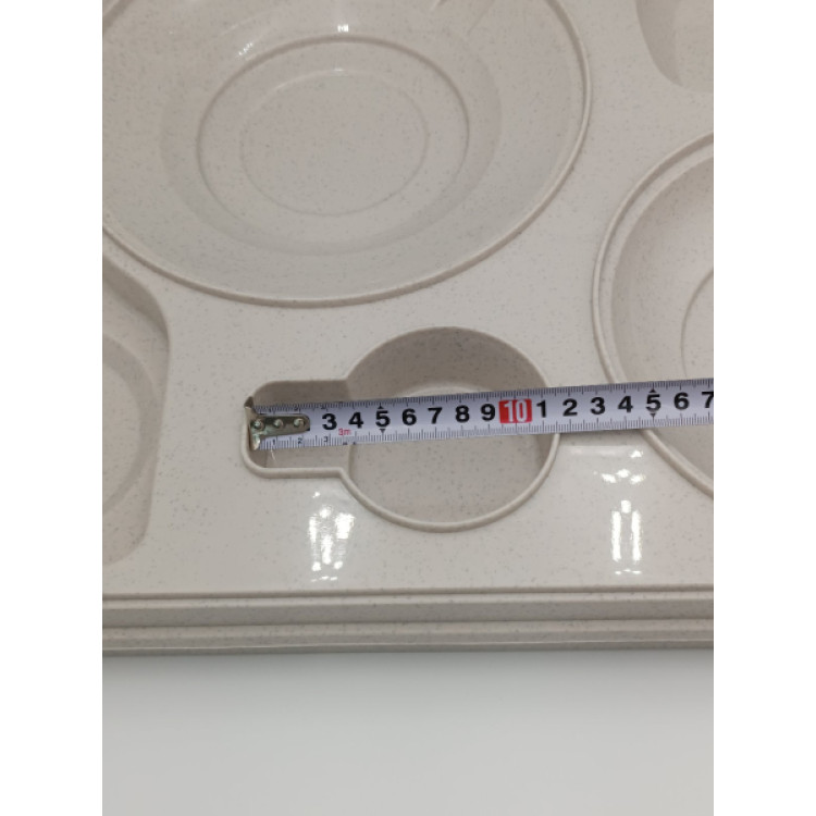 Термопіднос на 5 відділень з замком, 540 x 380 x 120 mm TT--005NL Gastro Plast PE Зелено-кремовий