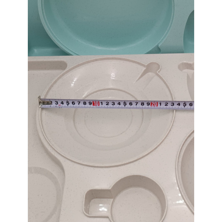 Термопіднос на 5 відділень з замком, 540 x 380 x 120 mm TT--005NL Gastro Plast PE Зелено-кремовий