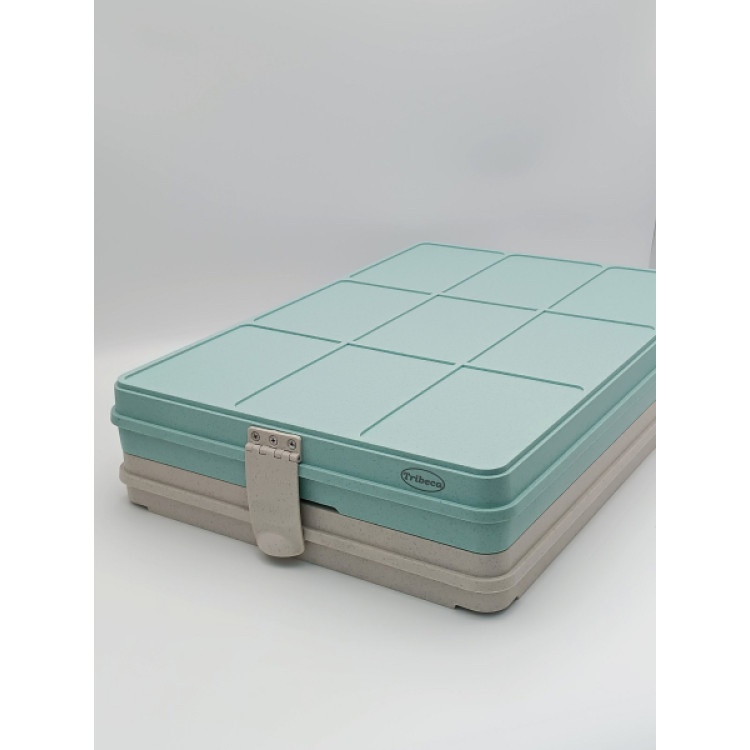 Термопіднос на 5 відділень з замком, 540 x 380 x 120 mm TT--005NL Gastro Plast PE Зелено-кремовий