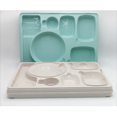 Термопіднос на 6 відділень, 540 x 380 x 120 mm TT--006N Gastro Plast PE Зелено-кремовий