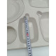 Термопіднос на 6 відділень з замком, 540 x 380 x 120 mm TT--006NL Gastro Plast PE Зелено-кремовий