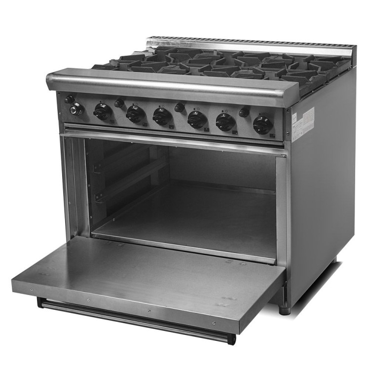 Плита газовая CustomHeat 6-ти конфорочная c духовкой GR 6-36 