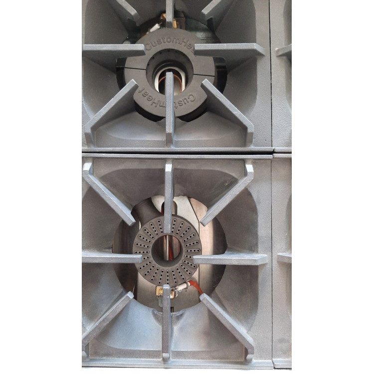 Плита газовая настольная 2-х конфорочная CustomHeat TT2-12CE