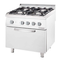 Плита Stalgast газовая 4-х конфорочная с духовкой 850х800х700 мм 9710130