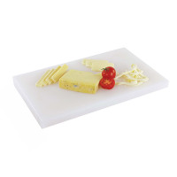 Дошка обробна Yelkar Plastik 300х400х10 мм гострі краї HACCP біла YP 1301 White