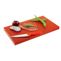 Дошка обробна Yelkar Plastik 400х600х20 мм гострі краї HACCP червона YP 1504 Red